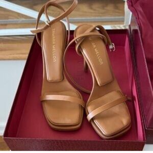 Tamara Mellon Brown Strappy Heels SZ 6